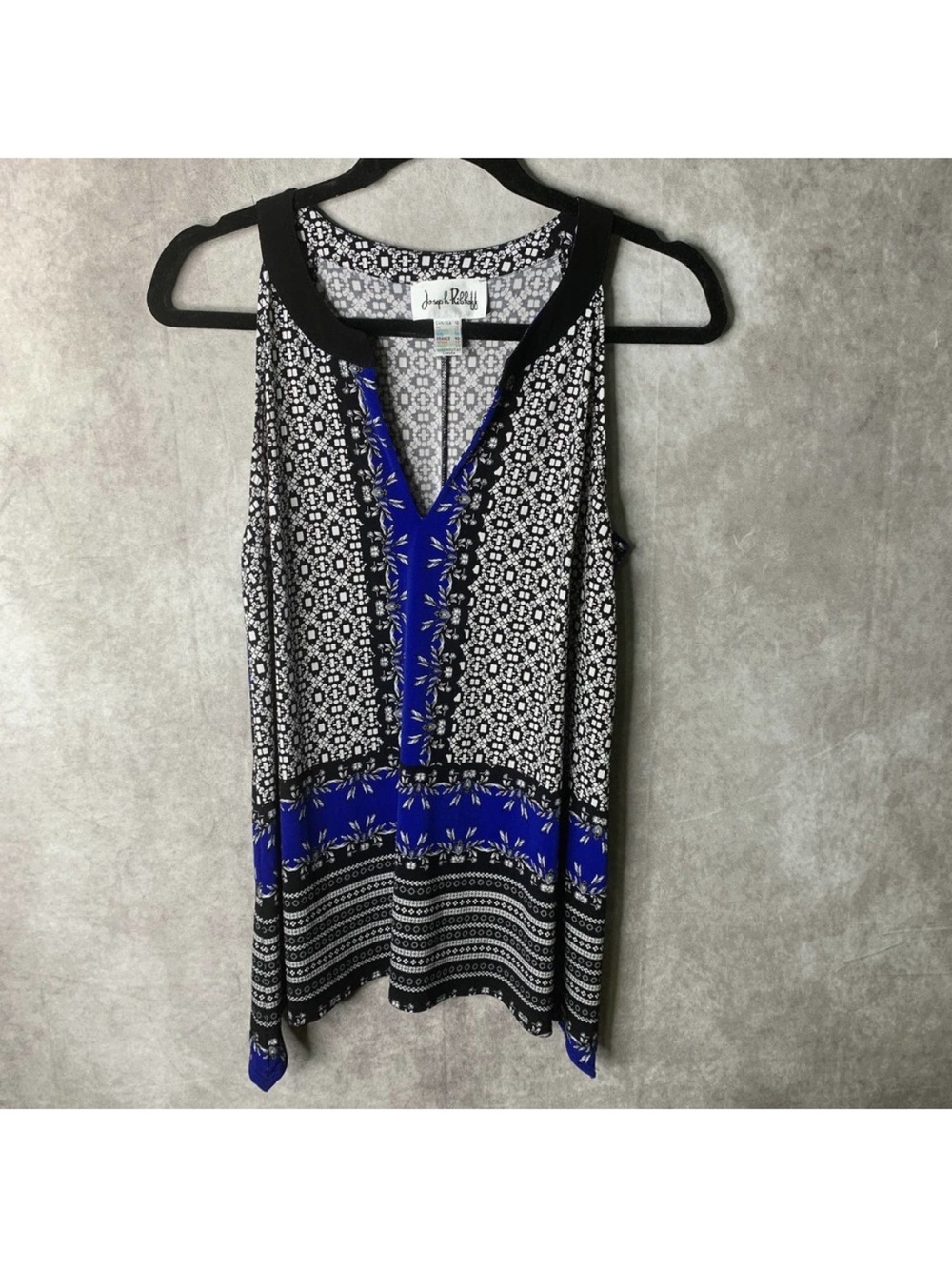 Joseph Ribkoff Top Womens Size 10 Multicolor Floral V-Neck Sleeveless Pullover
